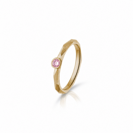 Nóva 14 karátos arany pink zafír gyűrű